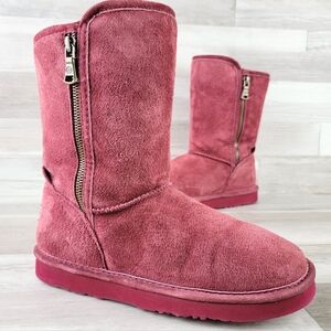 LAMO Juniper Suede Faux Fur Lined Side Zip WP Winter Boots Women's Size 7